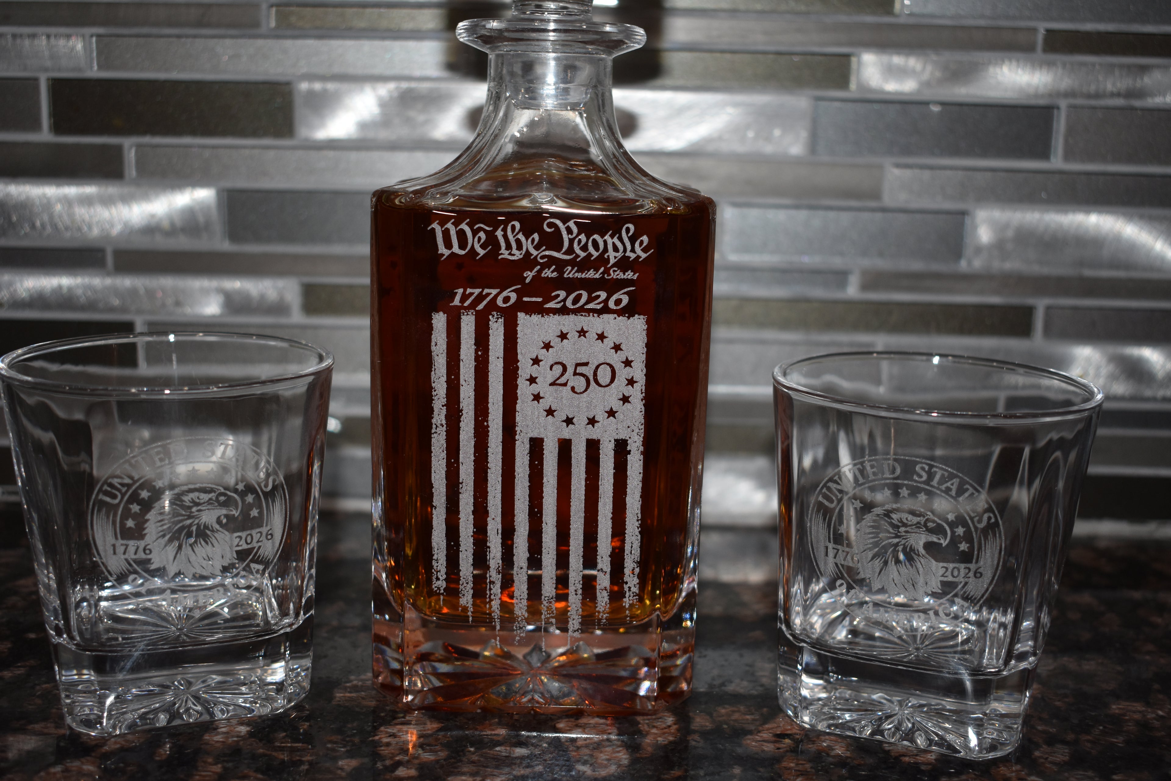 Two 3s Workshop – America 250 Heritage Decanter Set – Founders Series