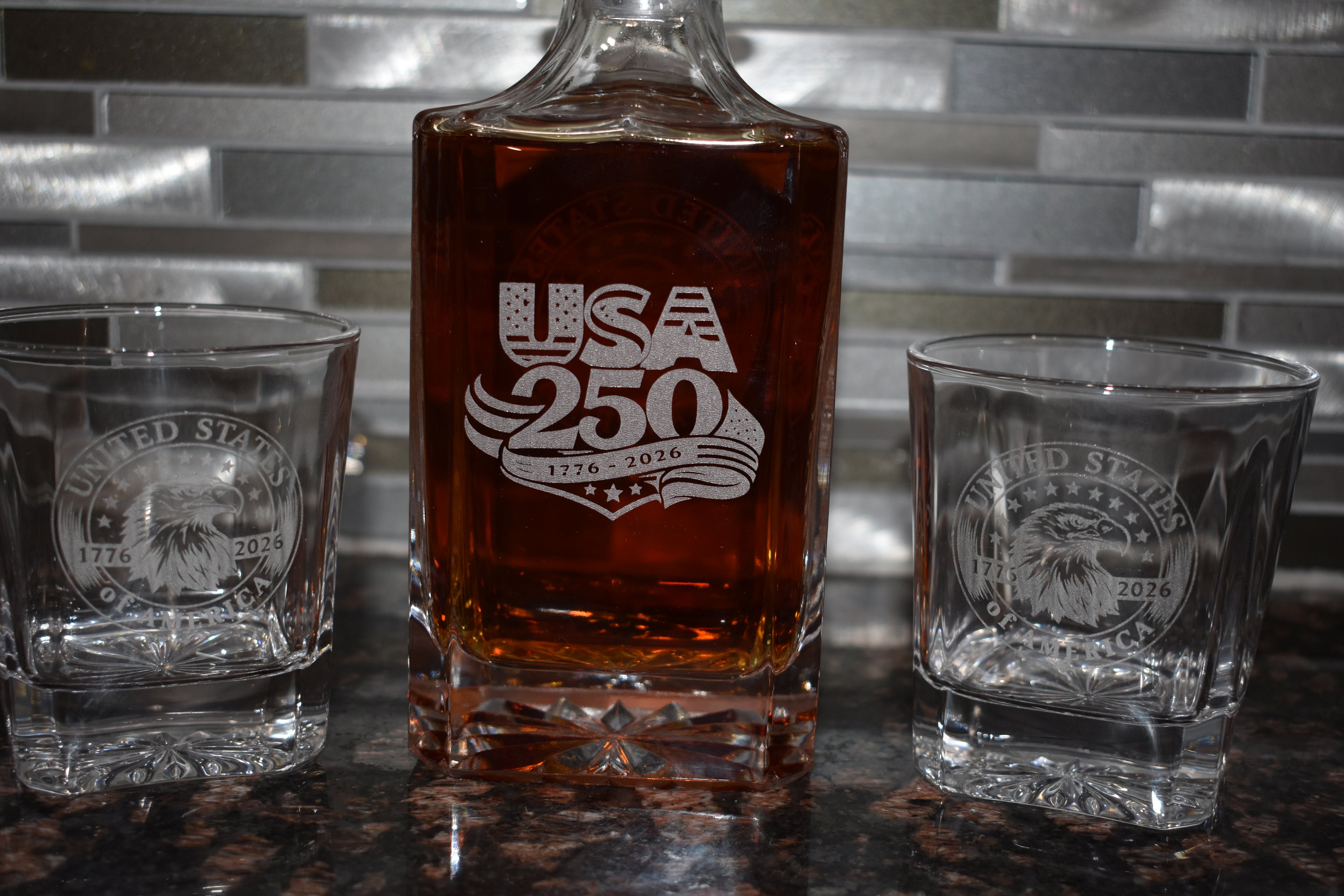 Two 3s Workshop – America 250 Heritage Decanter Set – Founders Series