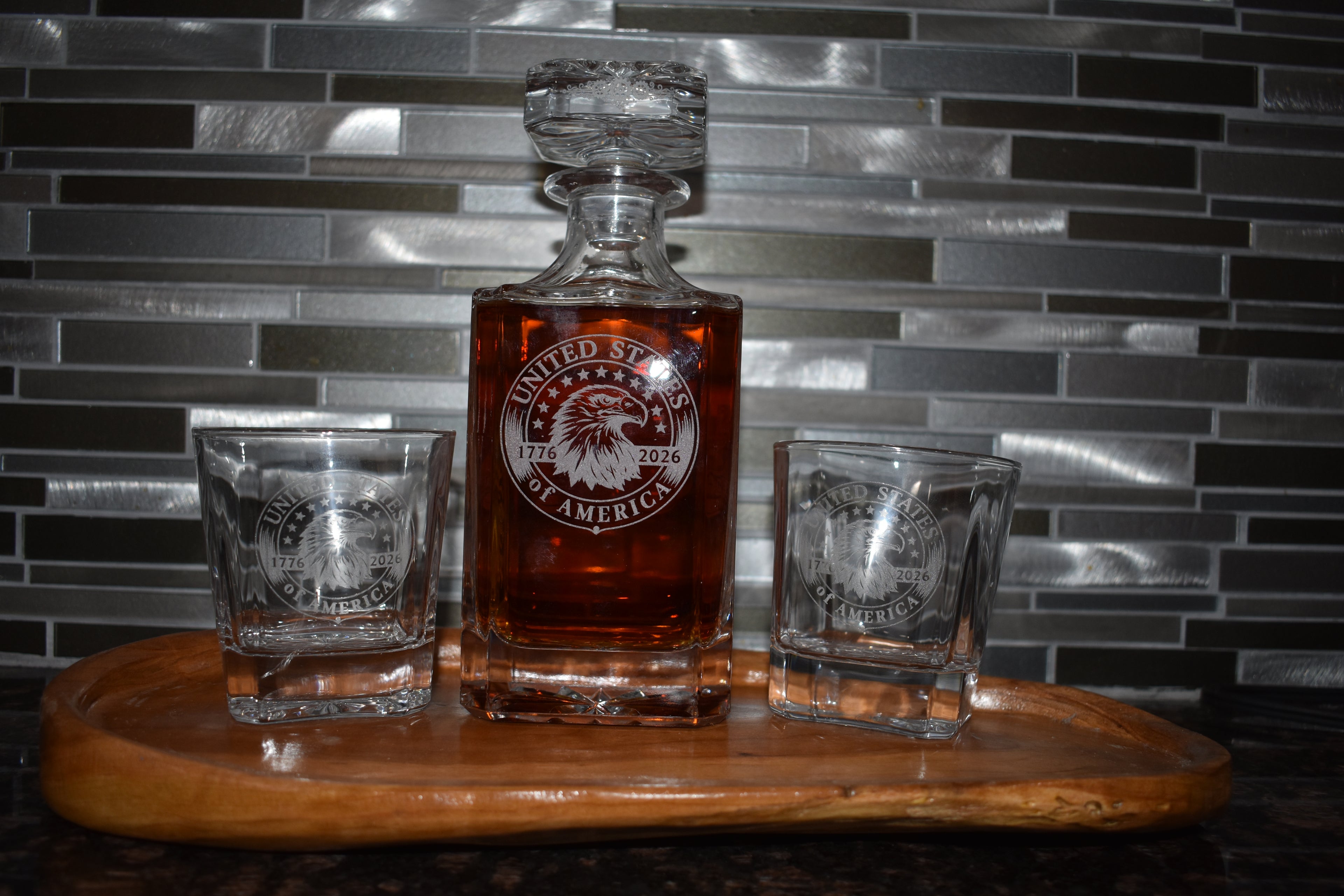 Two 3s Workshop – America 250 Heritage Decanter Set – Founders Series