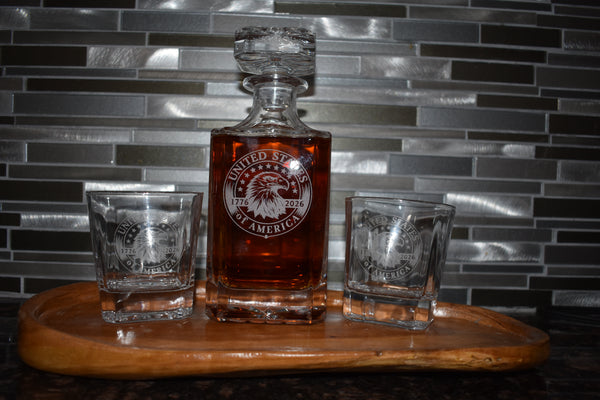 Two 3s Workshop – America 250 Heritage Decanter Set – Founders Series