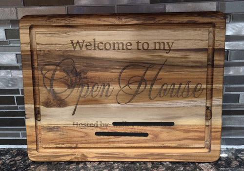Custom Open House Cutting Board – Realtor Branding Piece